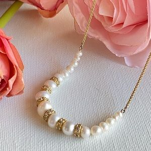 STERLING SILVER 925 🌟 Freshwater Cultured Pearl Graduated Necklace